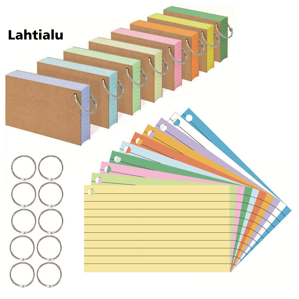 Lahtialu Flash Cards Sticky Notes Premium Quality Colored Index Cards ...