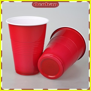 LFN 50pcs 16oz/2oz Big Red Cups Beer Pong Cups Shot Glass Plastic