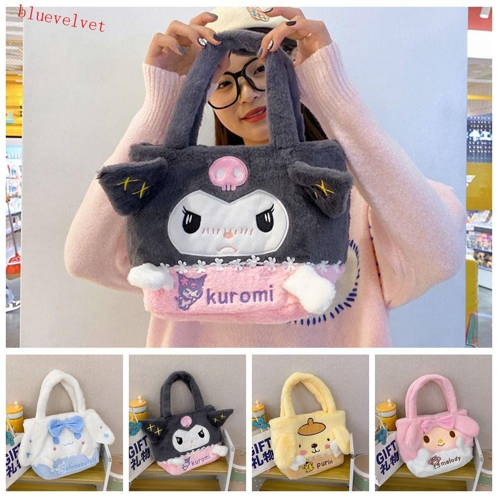 BLUEVELVET Plush Kuromi Handbag, Melody Cinnamoroll Melody Shoulder Bag ...