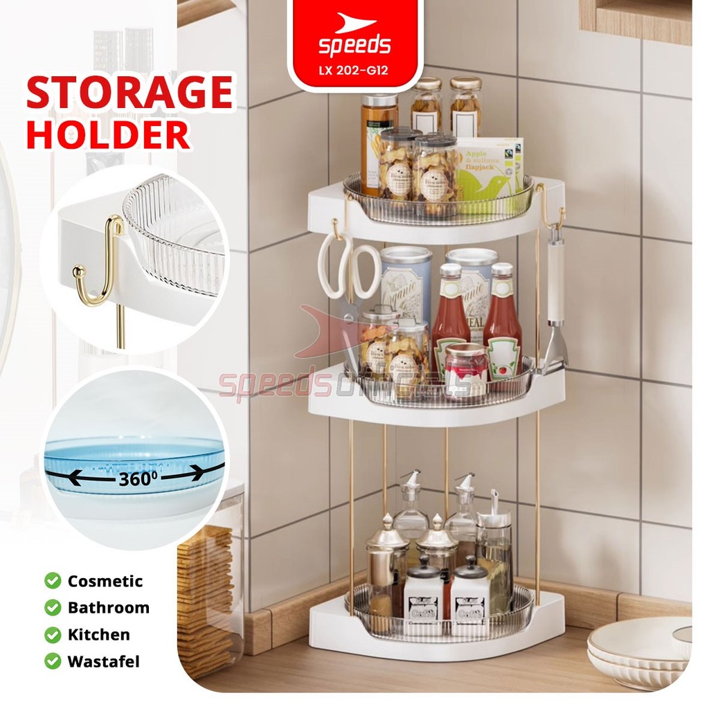 Speeds 360 Degree Rotating Shelf Aesthetic Cosmetic Rack ...