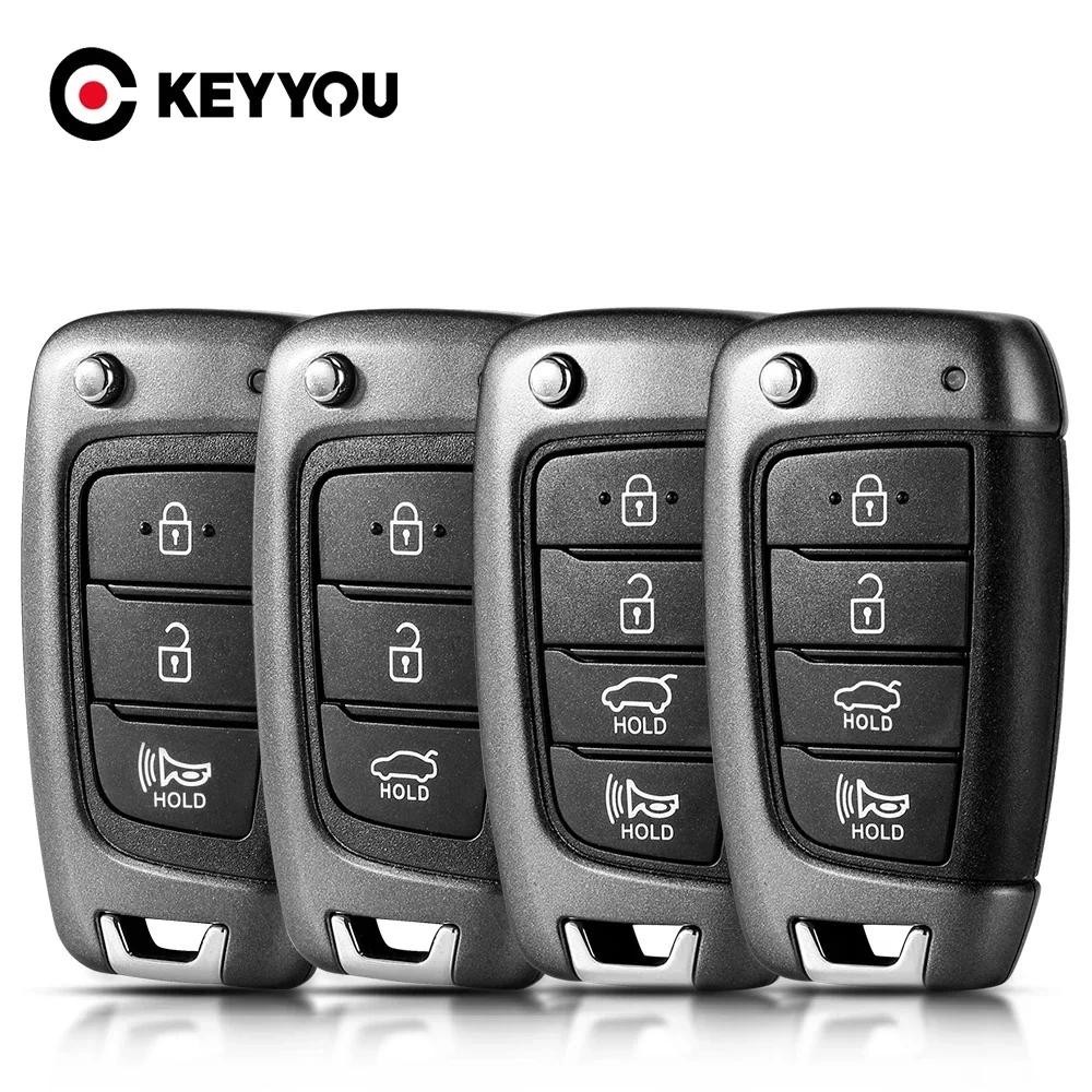 Flip Smart Remote Car Key Case Shell Fob 3/4 Buttons For Hyundai Tucson ...