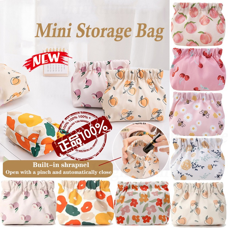 Cartoon Mini Coin Pouch Shrapnel Printed Lipstick Makeup Pouch Key ...