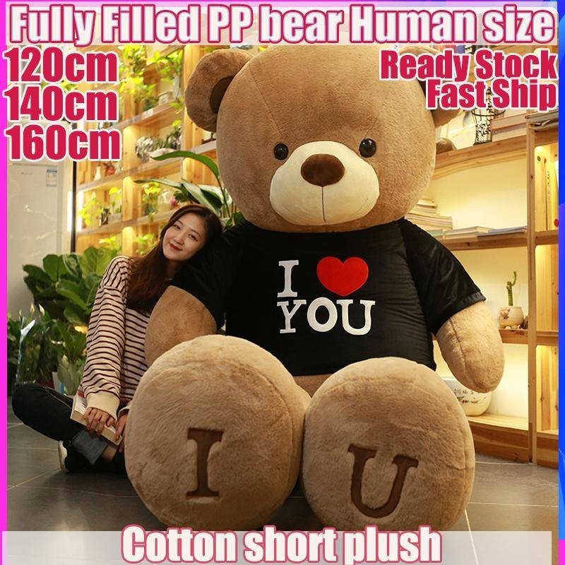 (Ready Stock)Giant teddy bear human size teddy bear120/160cm big teddy ...