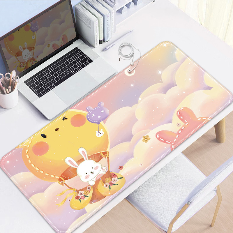 Mouse Pad Large Cartoon Cute Girl Desk Pad Oversized Keyboard Pad ...