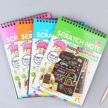 Scratch Note Magic: Magic Scratch Drawing Book (Large Size 14cm x 20cm ...