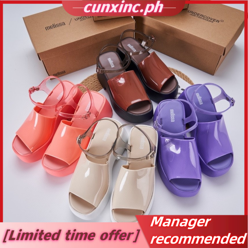 meliss Thick soled sandals melissa peep toe sandals womens beach shoes factory direct sale Shopee Philippines