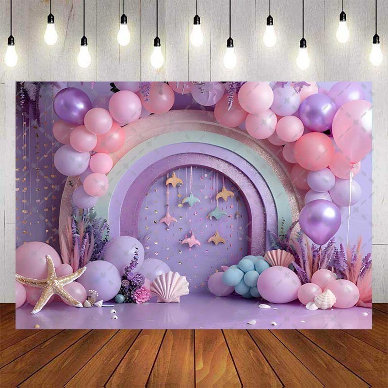 Princess Mermaid Under The Sea Backdrop Kids Children Boy Girl Cake ...