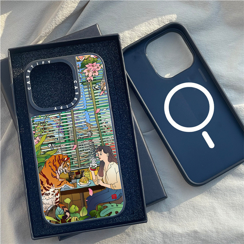 CASETiFY X Vivian Ho I miss us suction Matte Black&Silver