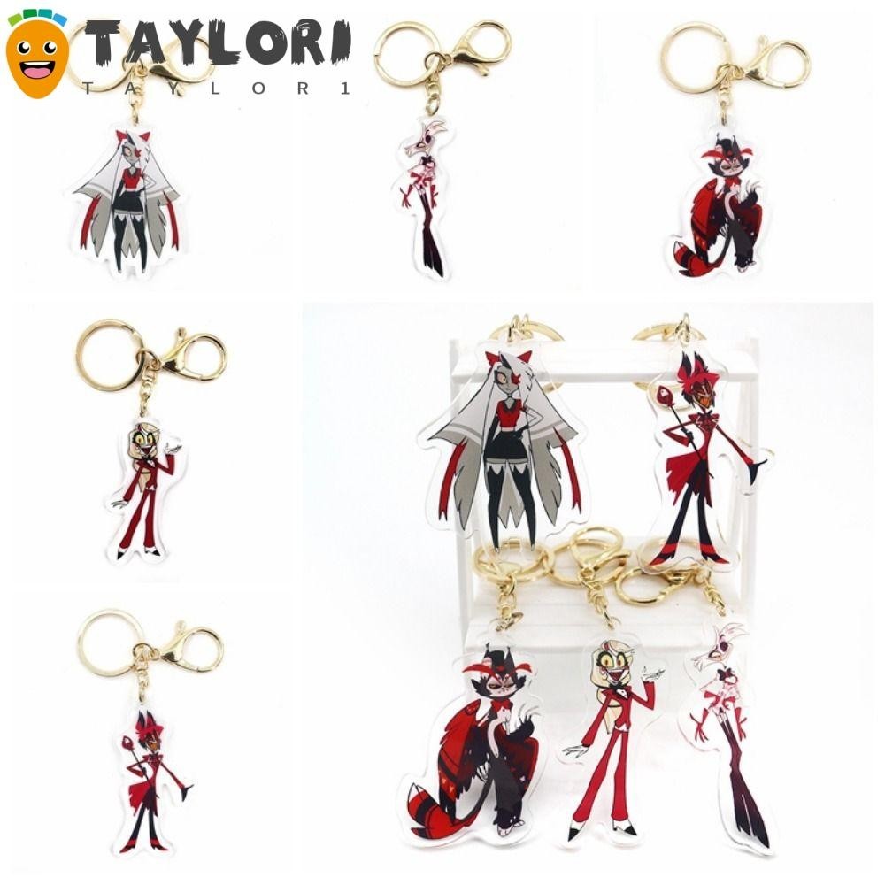 TAYLOR1 Hazbin Keychain, Acrylic Alastor Hazbin Hotel Keyring, Hanging ...