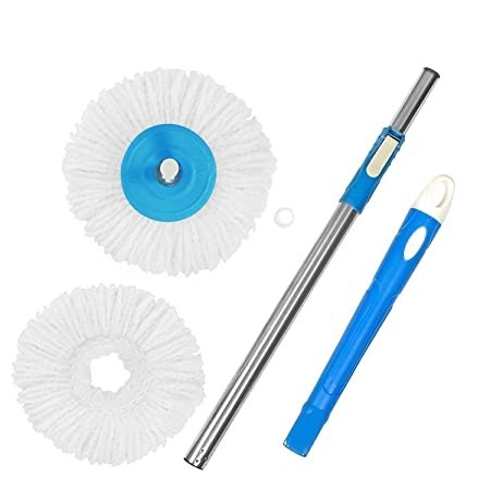 Stainless Steel Spinning Mop 360 Degree Spin Floor Mop Pole Handle ...