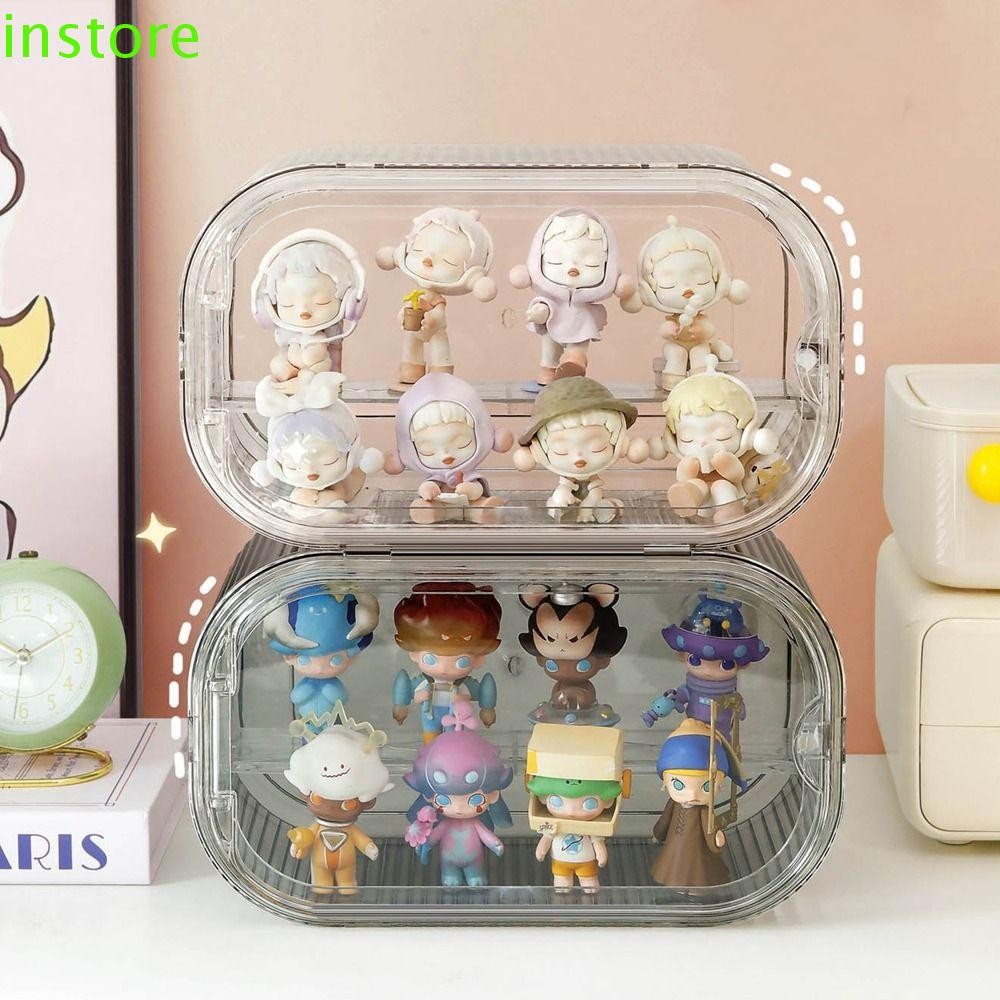 INSTORE Figure Display Box, Plastic Transparent Popmart Storage Box ...