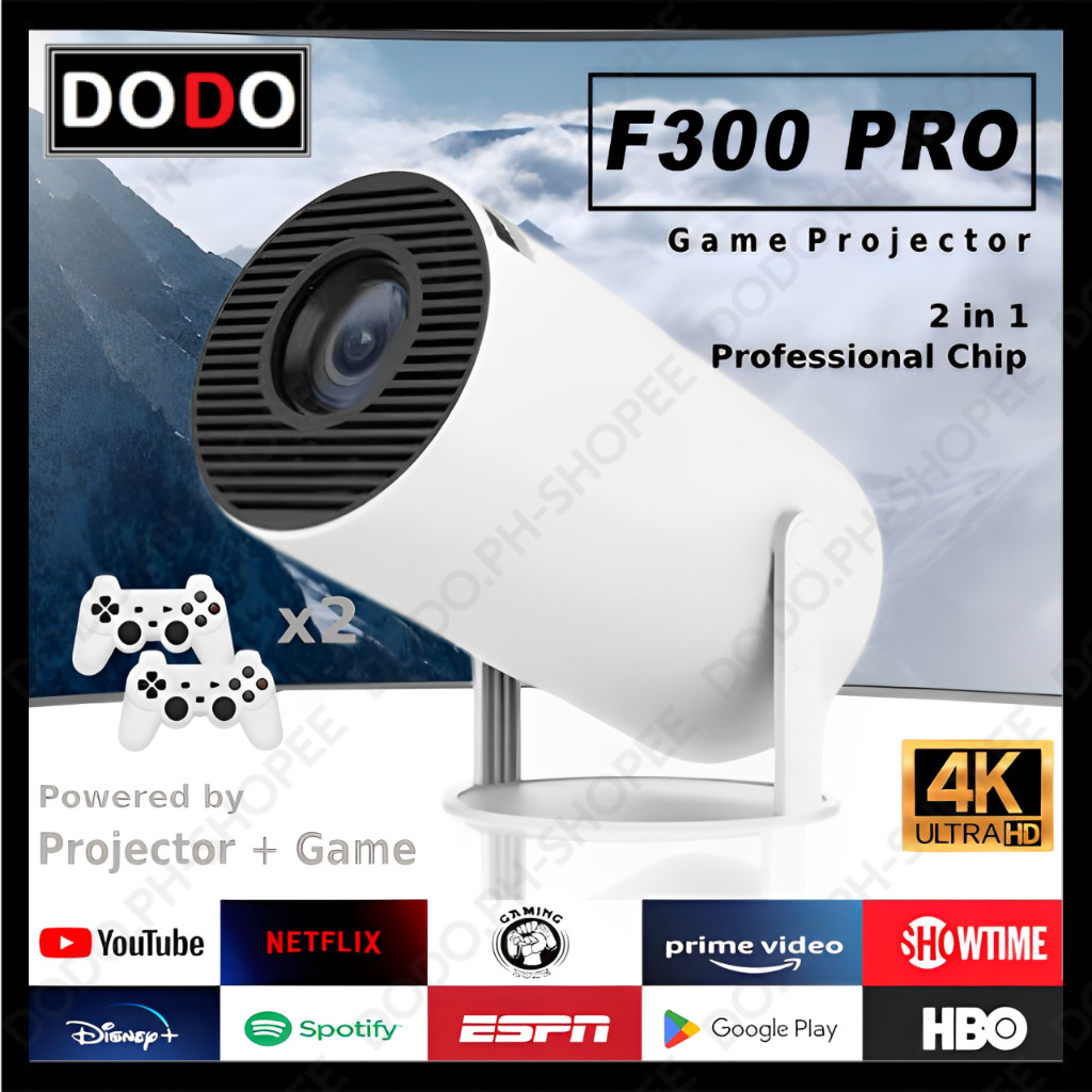 F300 PRO Smart 4K HD Projector Mini Projector Portable Projector ...