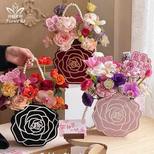 frame for flowers flower preservation kit Three-dimensional rose pearl ...