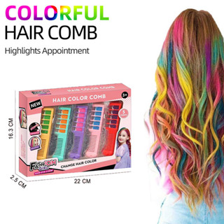 DIY Hair Dye Comb Chalk Non-Toxic Washable Hair 5 Colors Temporary Dress Up  Toy Set | Shopee Philippines