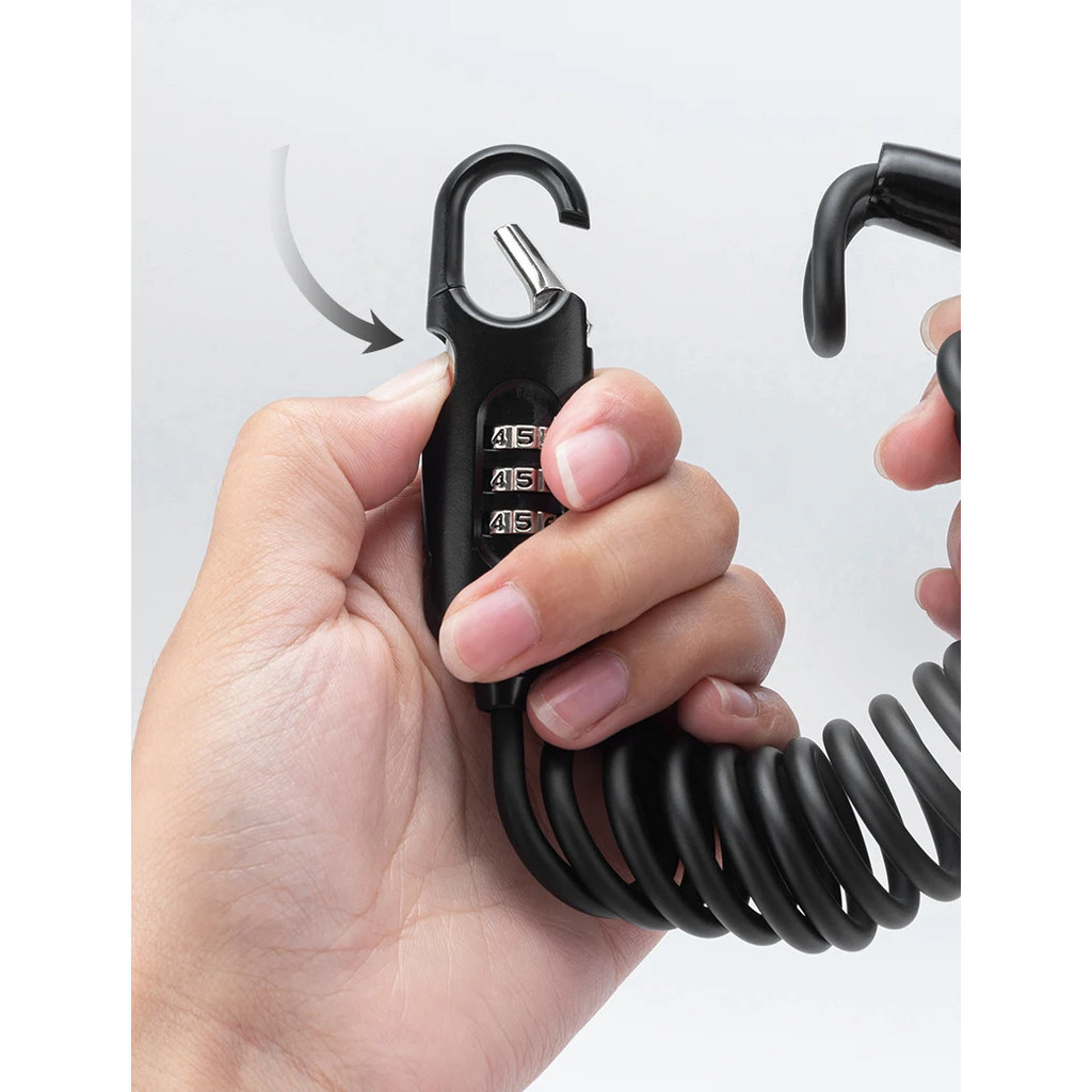 ROCKBROS Bicycle Lock Portable Anti-theft Safety Password Steel Cable ...