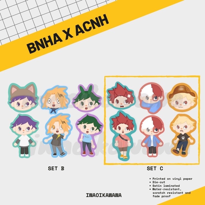 ♞My Hero Academia Sticker Pack - BNHA x ACNH | Shopee Philippines