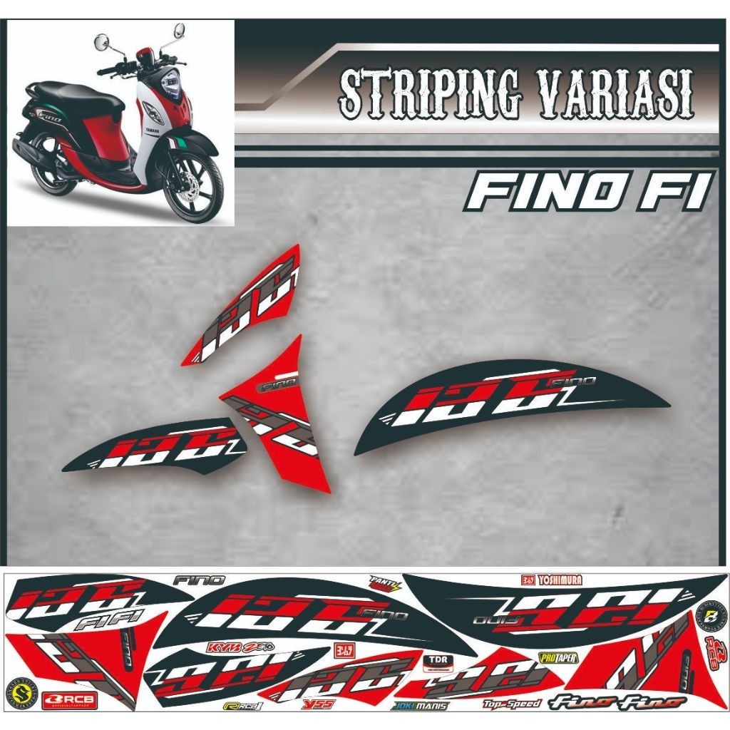 Variations/striping Stickers Variations Of YAMAHA VINO Motorcycles, The ...