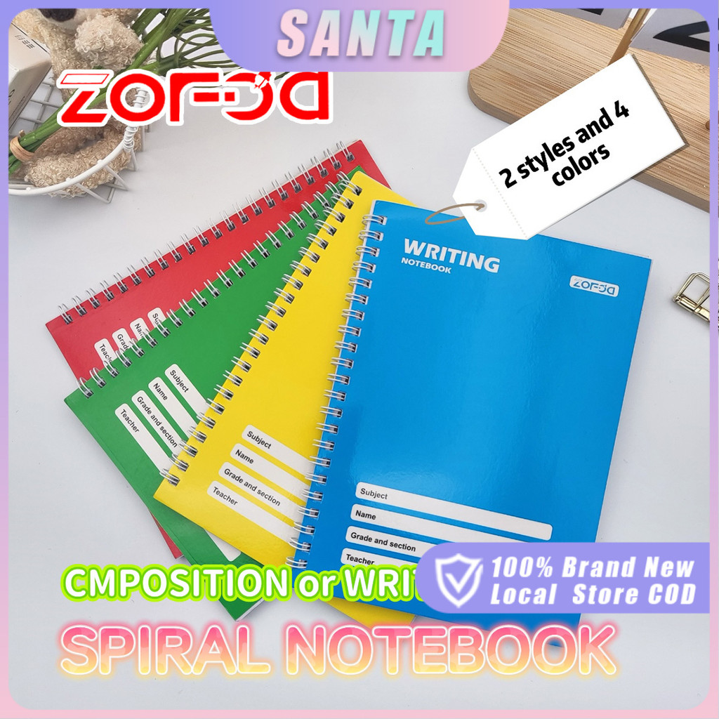 10Pcs ZOFDA Composition writing notebook for Kids A5 80 Sheets Spiral ...
