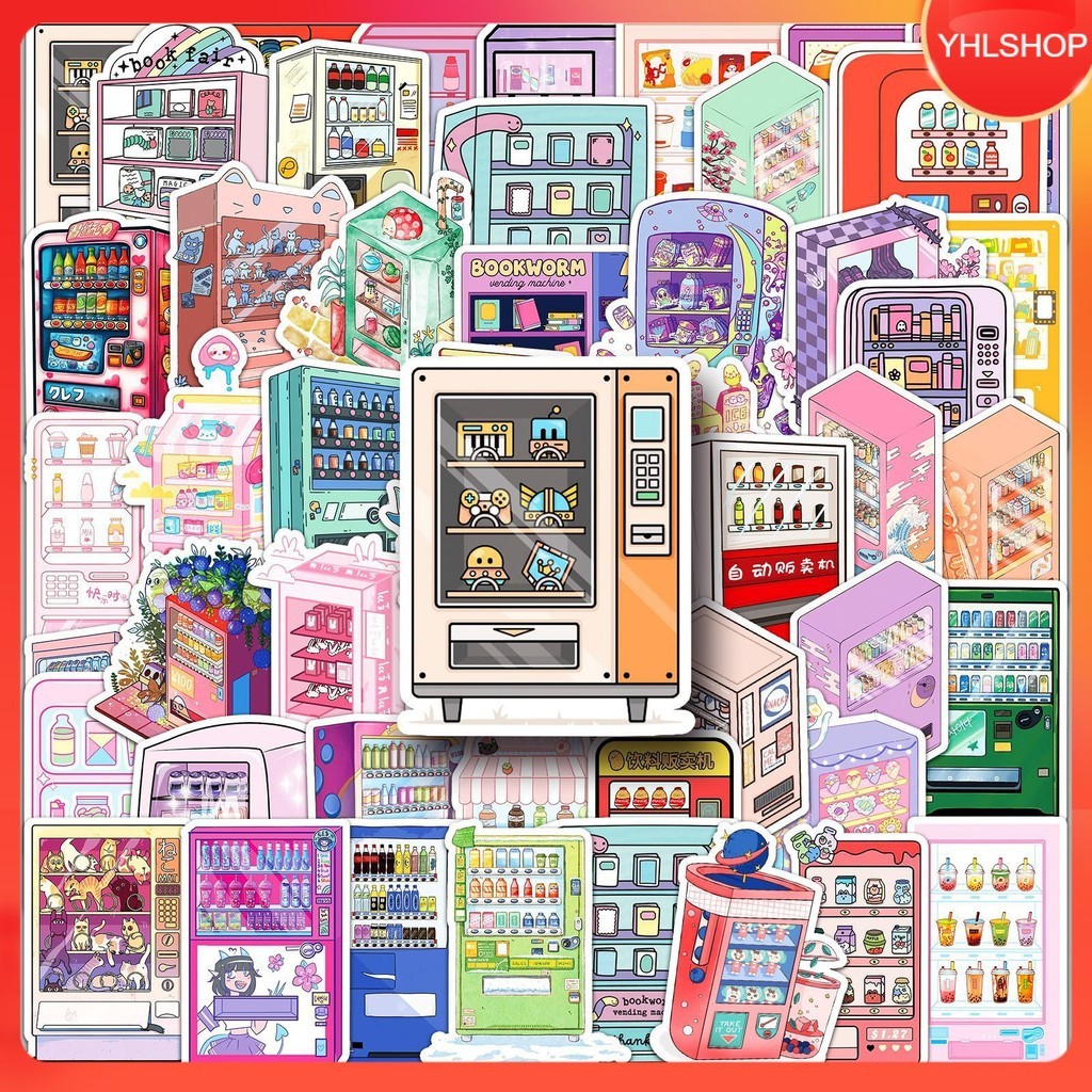 Shipped From Thailand 50 Types Of Stickers Automatic vending machine ...