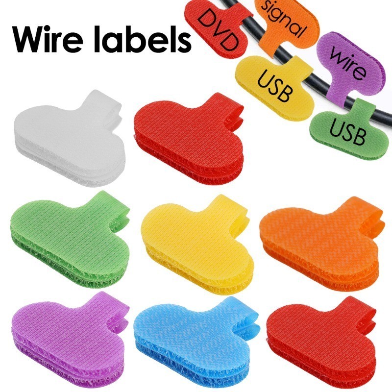 10Pcs Colorful Cable Storage Labels Writable, Reusable, Erasable, Self ...