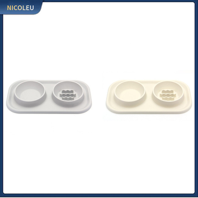 tik Slow Feeder Dog Bowls Double Food Water Bowls With Antislip