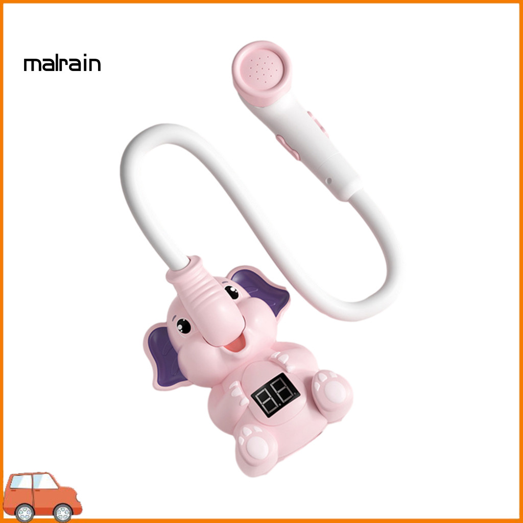 [Ma] Baby Shower Head Tub Toy Rechargeable Elephant Baby Bath Shower