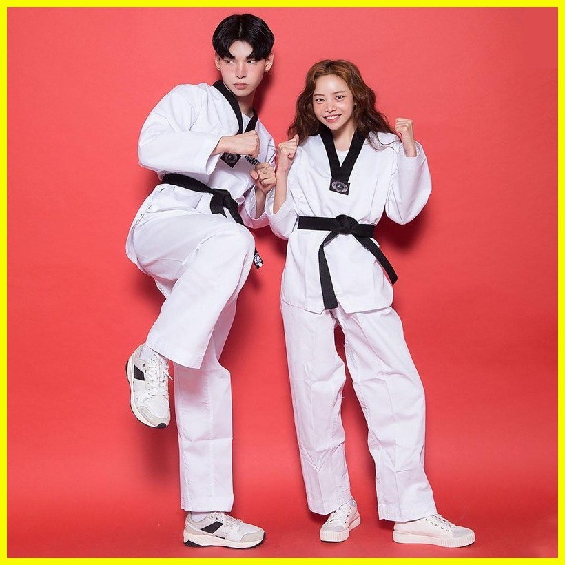 【hot Sale】 Taekwondo Uniform For Kids Adult 110cm-190cm Karate Uniform 