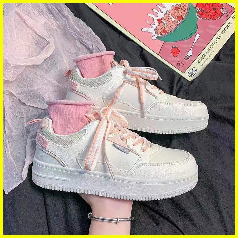 【hot sale】 READY STOCK2023 Fashion Sneakers for Women Thick-soled White ...