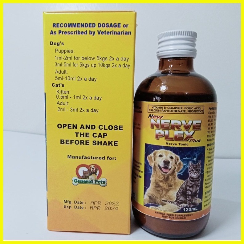 3G AGRIVET] NERVE PLEX PLUS 120 ML/ VITAMIN SUPPLEMENT FOR DOG & CAT