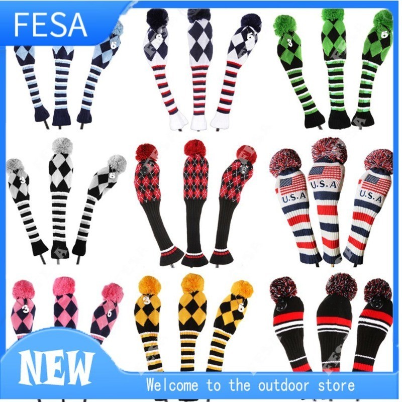 Golf Head Covers Knitted Woods Driver Fairway Hybrid Pom Pom Cover Washable Soft Kint Headcover 1 3 5 For Men Women Sold In Separate P 192041803