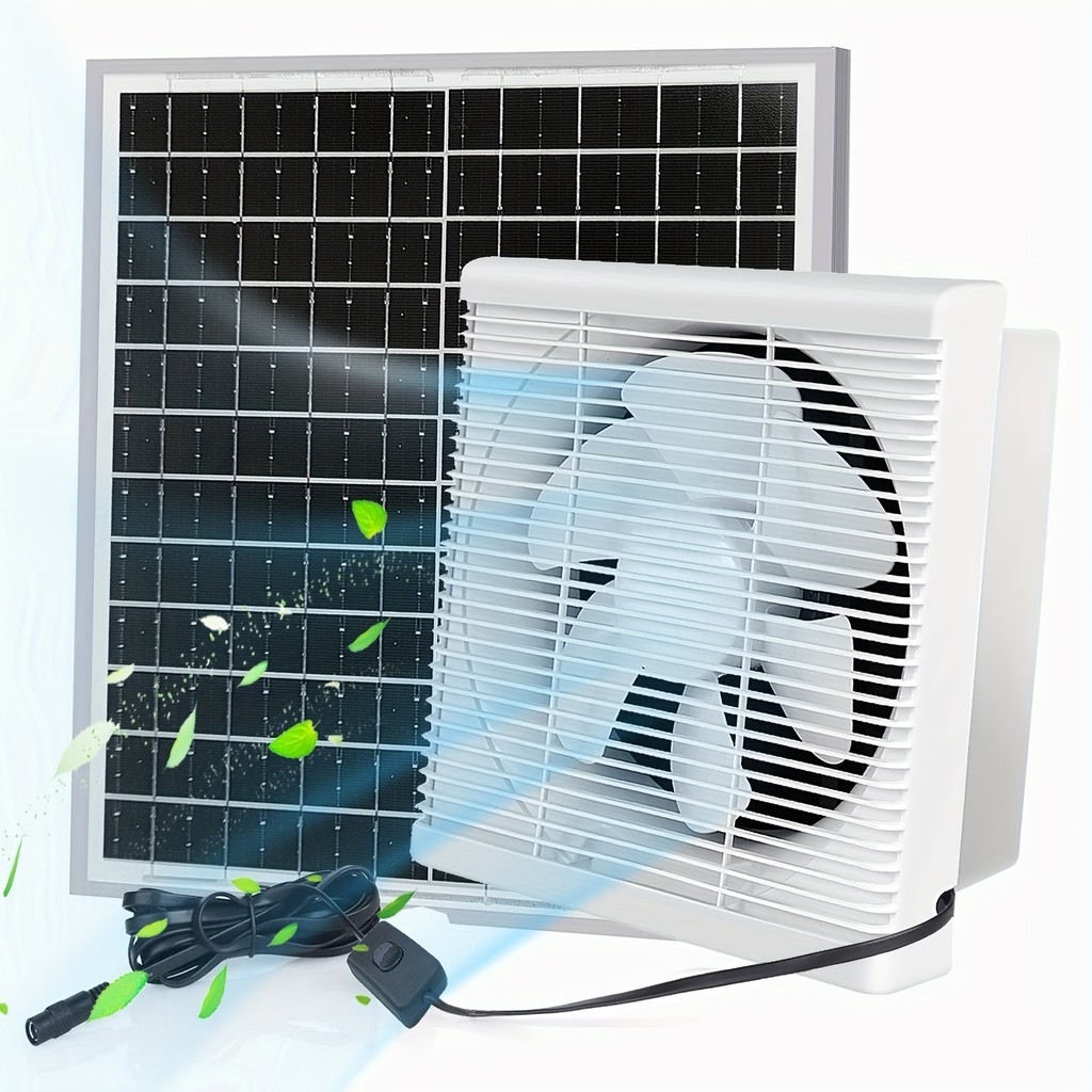 17W/20W Waterproof Solar Panel, Cooling And Cleaning Solar Fan, Wall