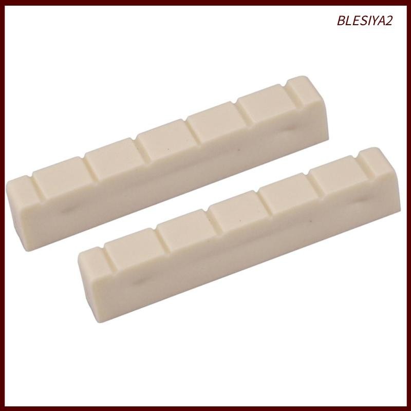 [Blesiya2] 2pcs Classical Guitar Nut Slotted for Luthiers DIY