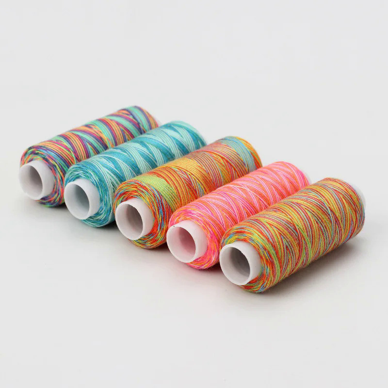 10pcs Set Polyester Variegated Embroidery Machine Thread Kit 300 Yard ...
