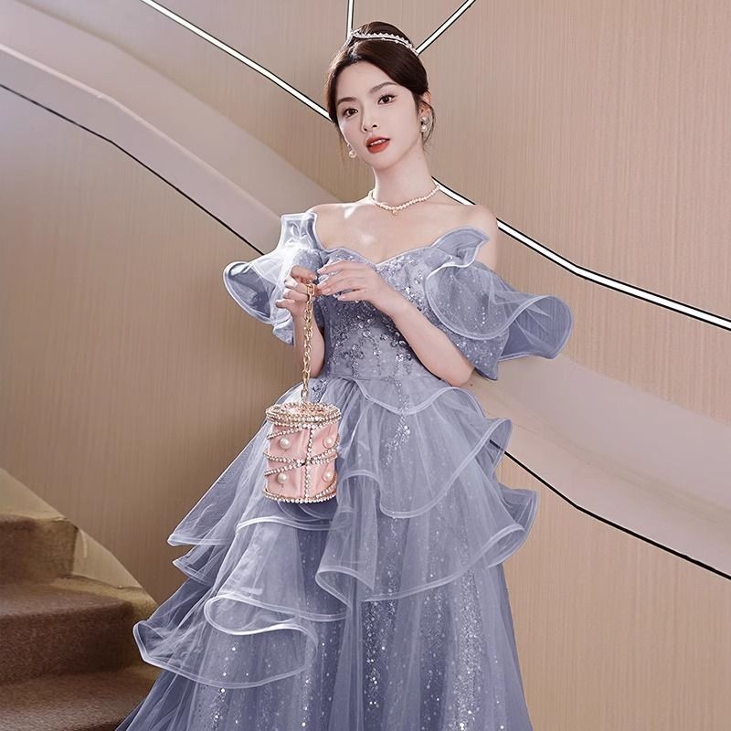 Ball Gown Lazada Masquerade Dress Hawlife Blue Puff Sleeve Elegant Fairy JS  Prom Evening Ball Enchanted Debut Long Gown Dress 53 Shopee Philippines