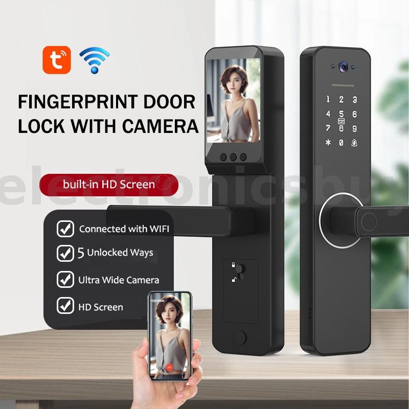 WAFU Tuya Smart Door Lock for Home Office Indoor Door Fingerprint Handle Lock
