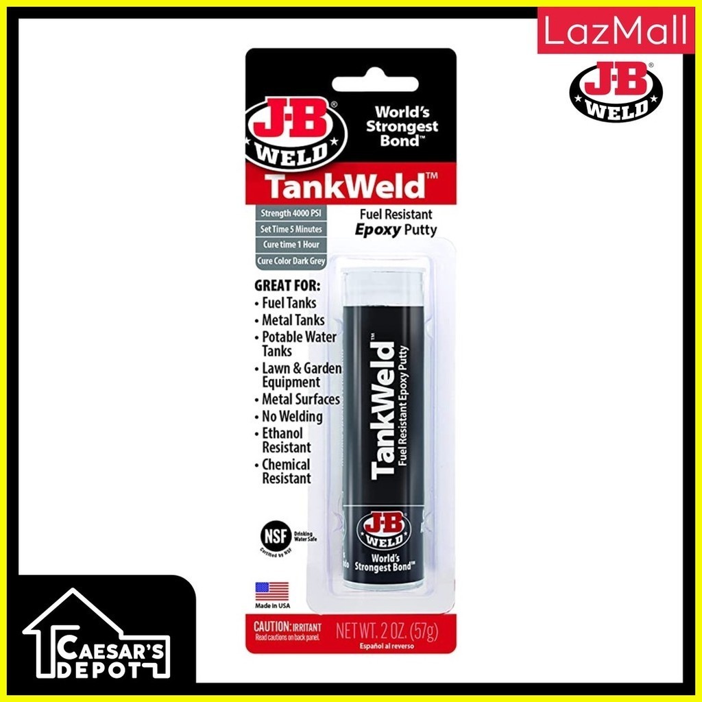 JB Weld TankWeld Fuel Resistant Epoxy Putty, 1.0 oz. / 28.4g (8217