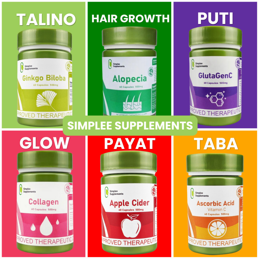Simplee Supplements GlutgenC, Collagen, Alopecia, Apple Cider, Ascorbic ...
