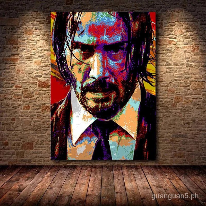 Movie Figure Canvas Painting John Wick Pictures Wall Art Prints and ...