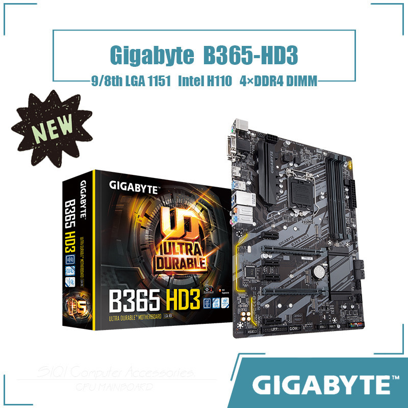 Gigabyte B365HD3 motherboard LGA1151 4xDDR4 DIMM Using Intel B365