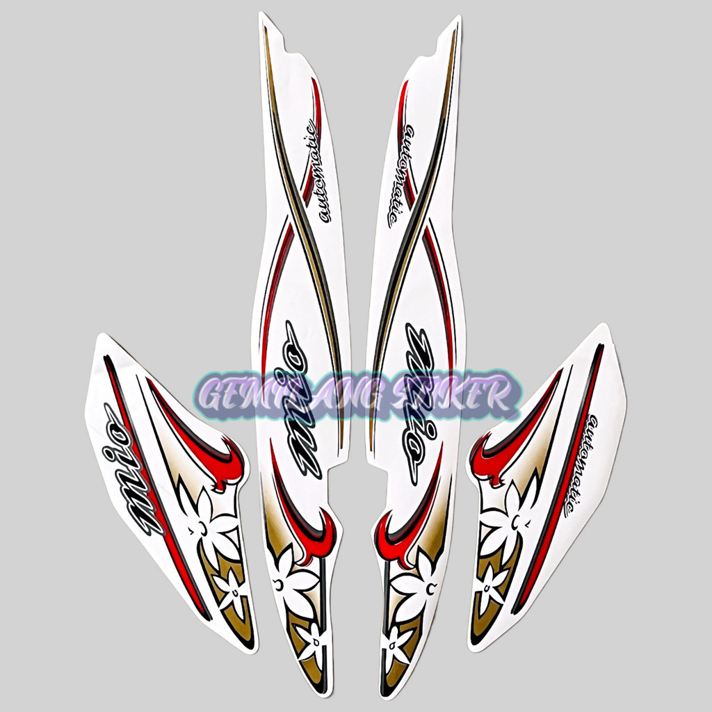 PUTIH Striping Decal Polet Sticker yamaha mio 2004 2005 white motorbike ...