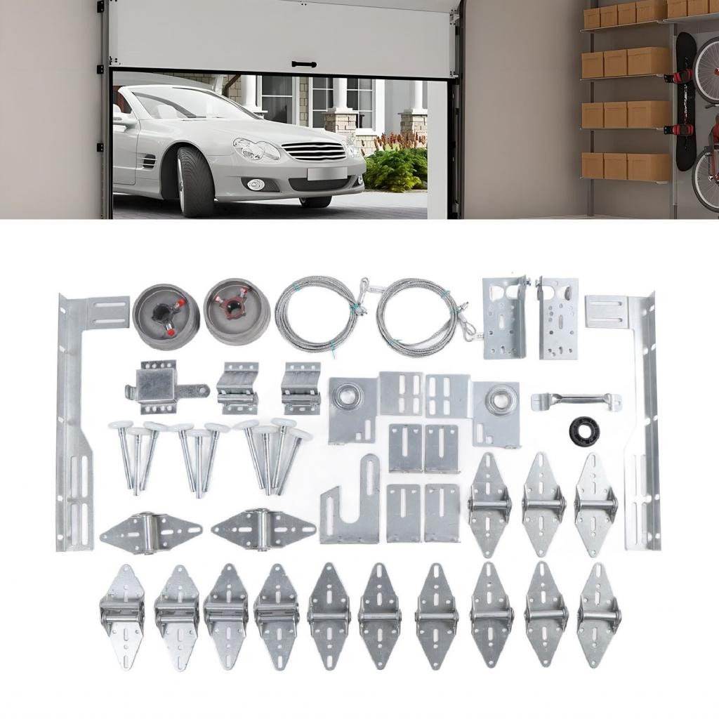 Haijiemall Garage Door Tune up Kit Stainless Steel Hardware Roller Up ...