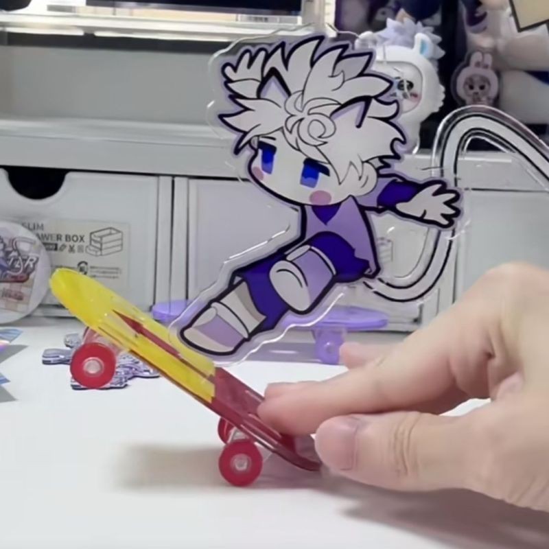 Hunter×Hunter Killua Zoldyck Skateboard Acrylic Stand Anime Merchandise ...