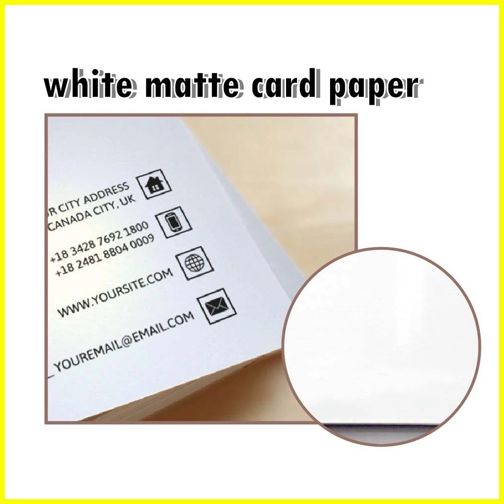 Yasen DoubleSided Matte Calling Card Paper A4 Size Cardstock Paper (50