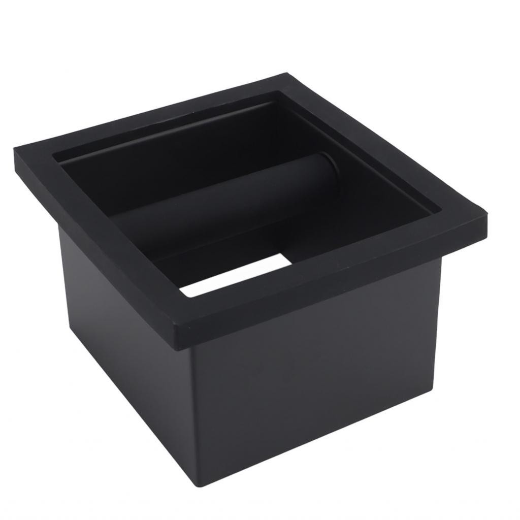 Rectangle Coffee Knock Box Bottomless Embedded Rubber Steel Disposal ...