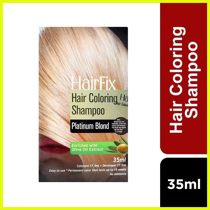 ♞HAIRFIX Platinum Blond Hair Color Shampoo Shopee Philippines