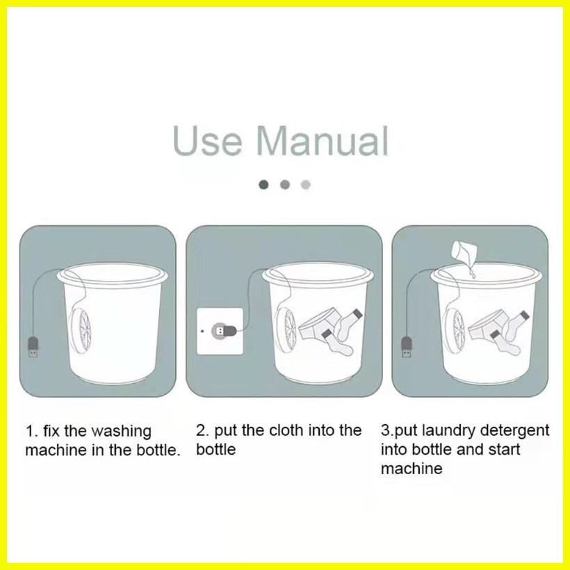 Mini Turbo Washing Machine Portable Spin Washing with Blue Light ...