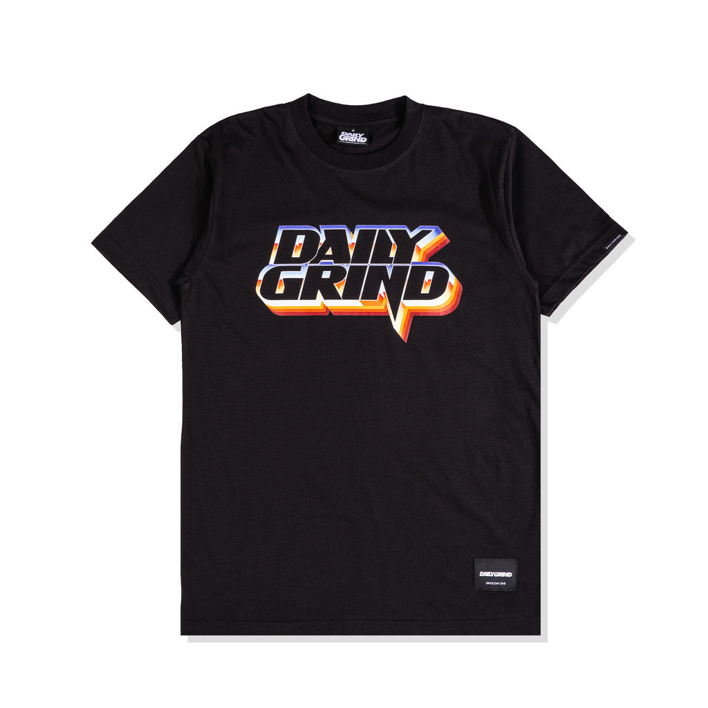 DAILY GRIND CHROME TSHIRT BLACK | Shopee Philippines