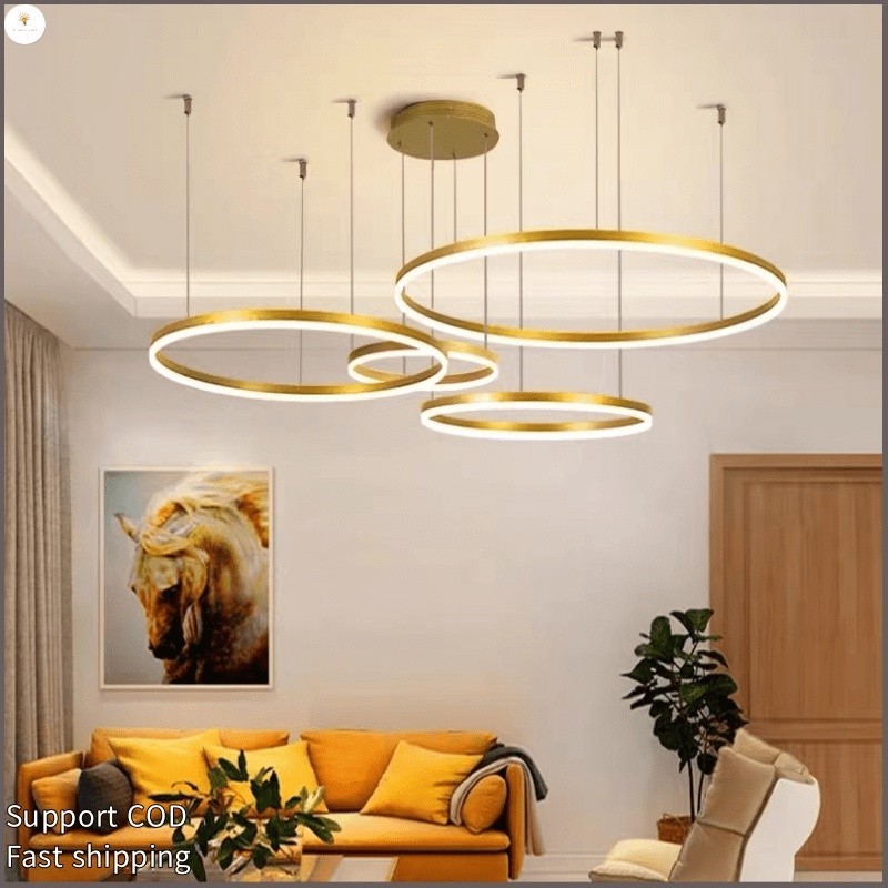 Modern Bedroom Lights Tricolor Chandelier Ceiling Light Living Room ...