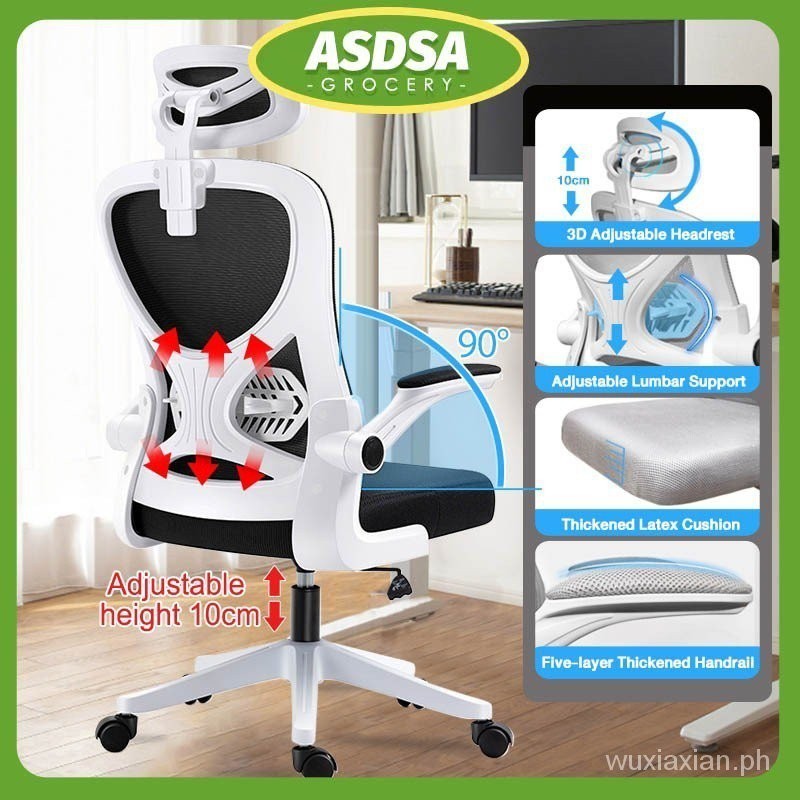 【In stock】asdsa.phOffice Chair High Back Mesh Computer Chairs Home ...