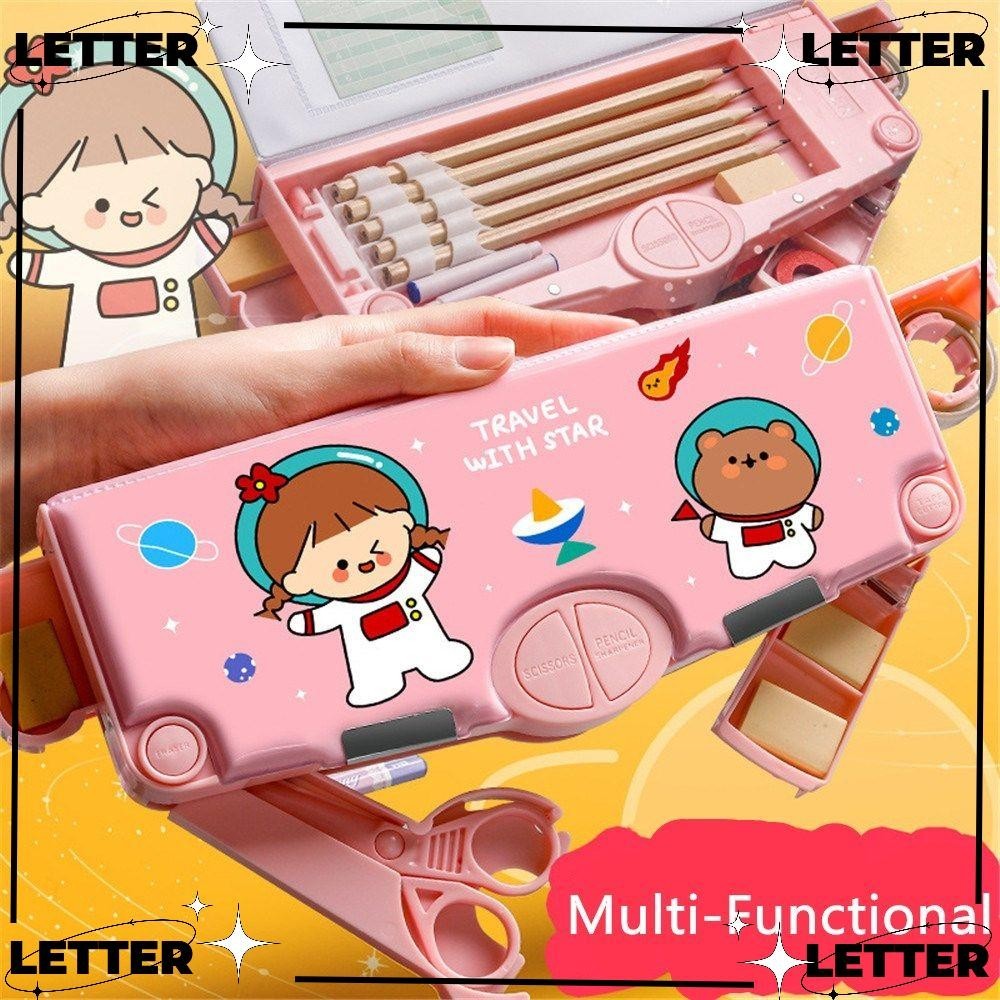 LET Stationery Box Organizer Dinosaur Students MultiFunctional Pencil